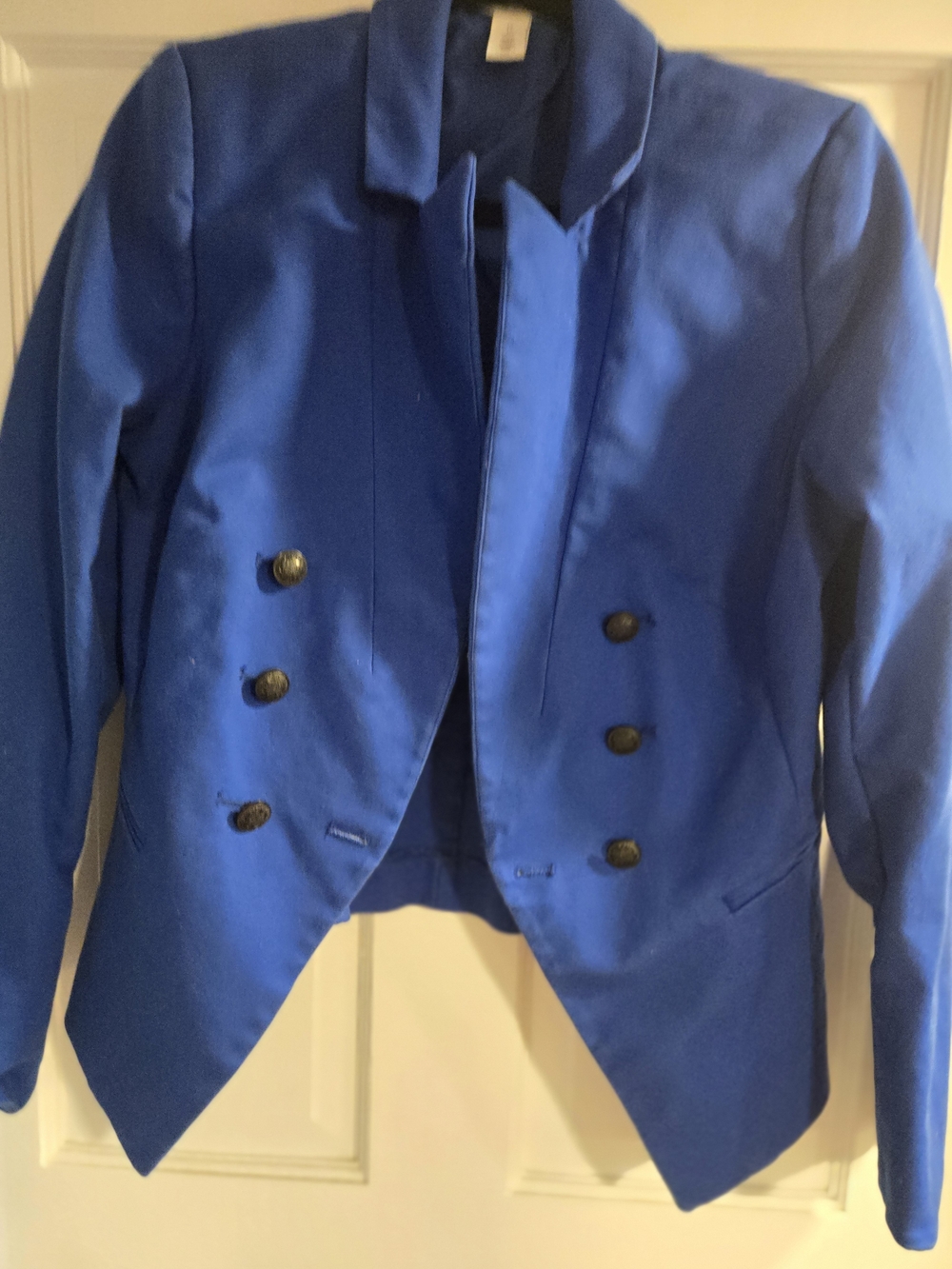 Blue Double-Breasted Blazer Jacket